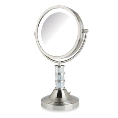 Jerdon 8X/1X Steuben Column LED Lighted Vanity Mirror - Bed Bath & Beyond